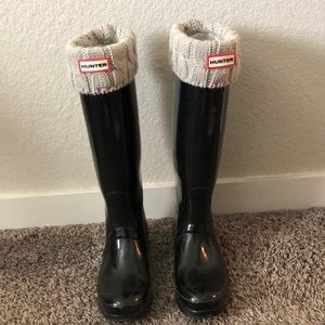Tall Hunter Boots with Socks